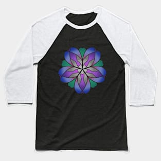 Floral Design - Blue Violet Baseball T-Shirt